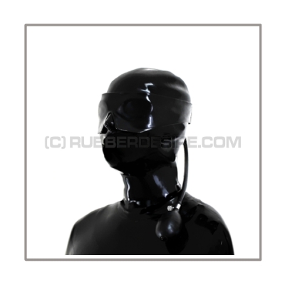 Inflatable latex blinfold / eye mask G-SLAVE with pump ball